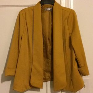 Mustard yellow blazer, worn once